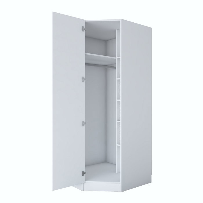 Hanah Home Armario Blanco con Estanterías Hanah Home Armario Blanco con Estanterías